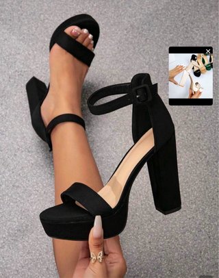Zapatos de fiesta negros con plataforma