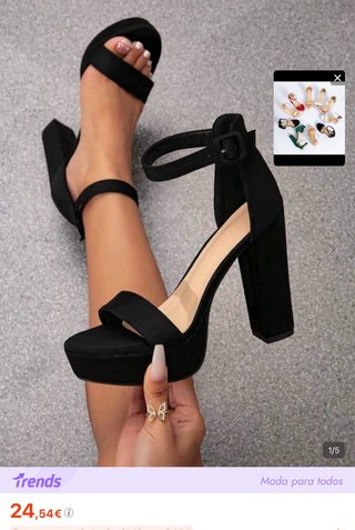 Zapatos de fiesta negros con plataforma