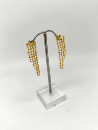Pendientes Malla Calada flexible Oro 18kt