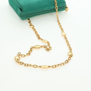 Christian Dior Chain Shoulder Bag Suede Green