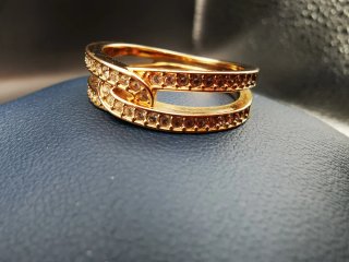 Anillo Swarovski Infinity Baño Oro Rosa