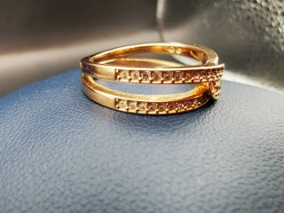 Anillo Swarovski Infinity Baño Oro Rosa