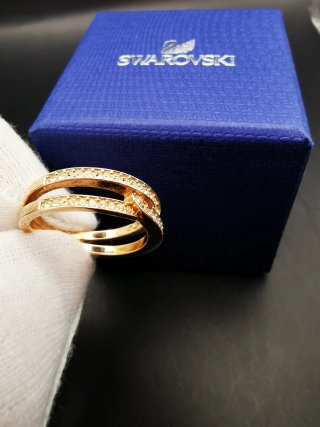 Anillo Swarovski Infinity Baño Oro Rosa