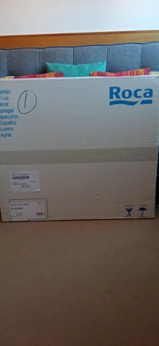 Espejo Roca Plata y Lámpara