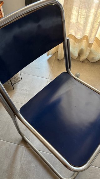 Sillas Vintage Azul y Plata (6 uds)