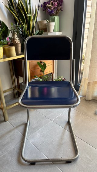 Sillas Vintage Azul y Plata (6 uds)