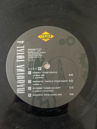 Doble Vinilo Maquina Total 4 (Max, 1992)
