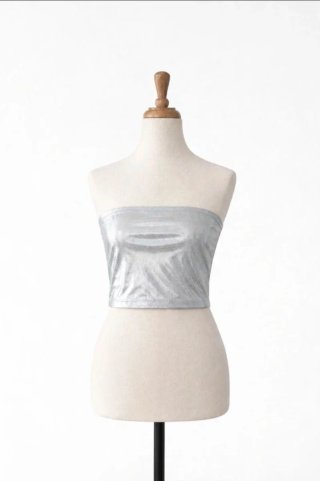 Top H&M plateado talla M