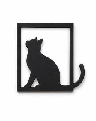 Decorazione da parete gatto nero