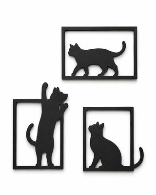 Decorazione da parete gatto nero