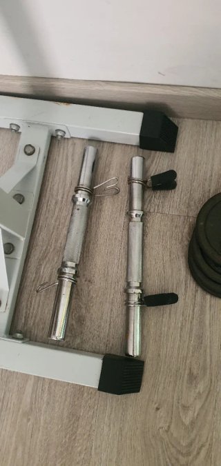 Soporte + Barra + Mancuernas + Pesas 30kg