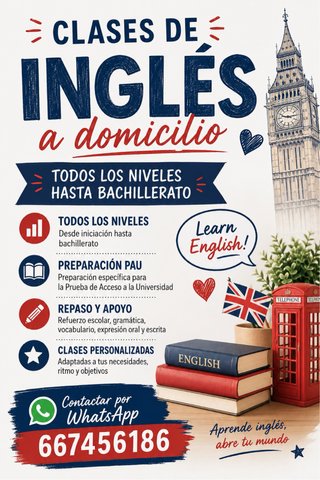 Clases particulares de inglés a domicilio