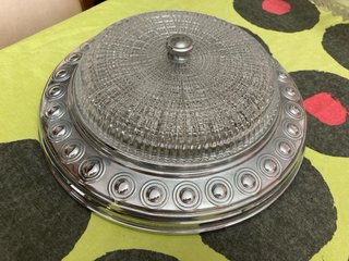 Lámpara de techo con pantalla de cristal