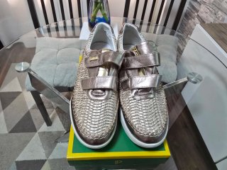 Calzado Pitillos Beige/Oro Talla 38