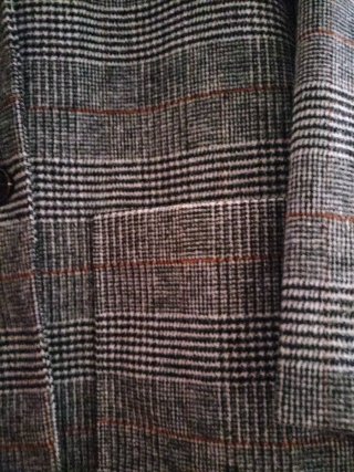 Abrigo cuadros niña Mango. Talla 11-12