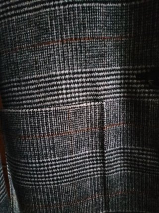 Abrigo cuadros niña Mango. Talla 11-12