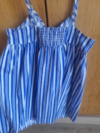 Vestido niña rayas azul T8