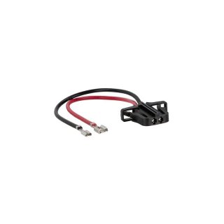 Conector de altavoz negro y rojo