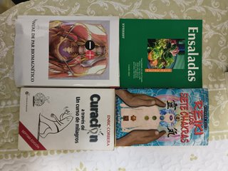 Lote 4 libros: Curación, Reiki, Ensaladas, Biomagn