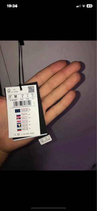 Chaqueta de cuero Cortefiel negra