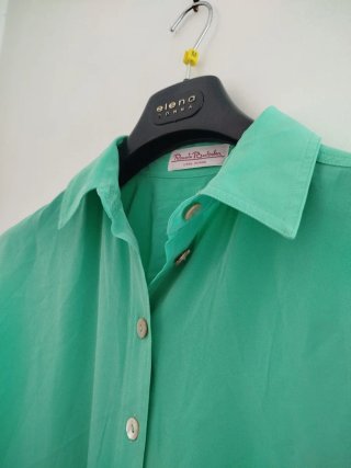 Camicia seta Renato Balestra donna verde