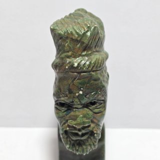 Scultura Shona Busto Pietra Verdite FIRMATA Africa