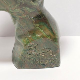 Scultura Shona Busto Pietra Verdite FIRMATA Africa