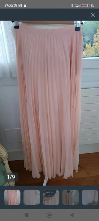 Falda larga salmón Claro talla XS