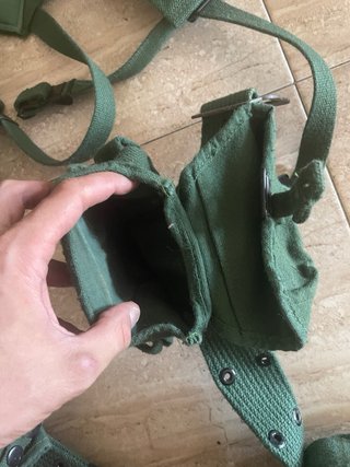 Trinchas militares antiguas ejército verde