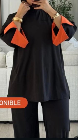 Burkini Negro y Naranja