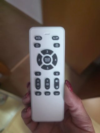 Lámpara techo blanca aspas plegables