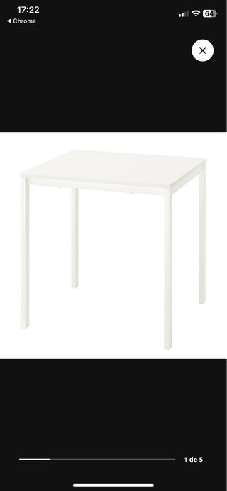 Mesa comedor cuadrada blanca Ikea