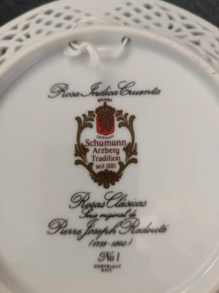 Plato decorativo porcelana rosa