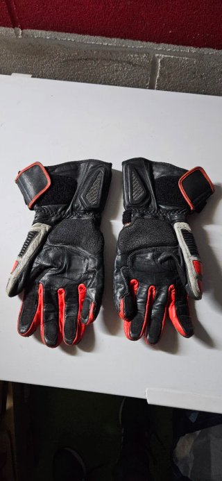Guantes de moto Racer negros y rojos