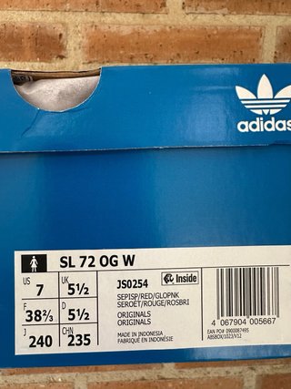 Zapatillas Adidas SL 72 OG Pink Red/Green T