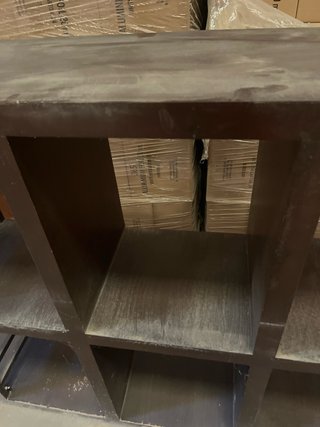 Estantería de madera oscura 140 x 121 x 40