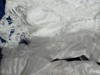 Vestido de Novia Blanco Encaje Manga Larga