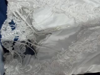 Vestido de Novia Blanco Encaje Manga Larga