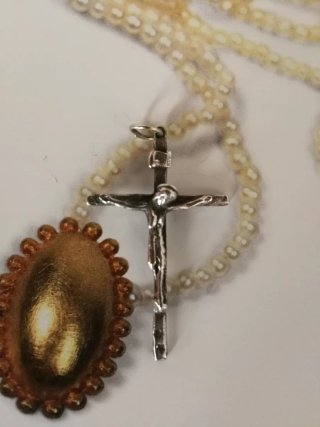 Colgante Cruz Plata Ley ANTIGÜEDAD