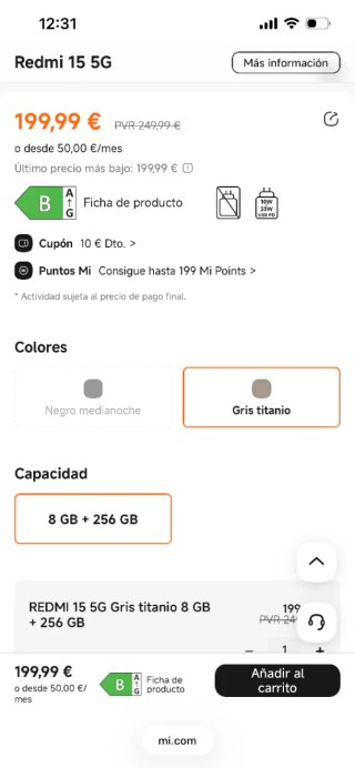 Redmi 15 5G 256GB// NUEVO!!GARANTÍA!CAMBIOS!!