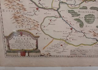 MAPA REINO DE NAVARRE DIVISÉ EN SIX MERINDADE 1652