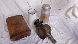 Calentador cama, lecheras y farol