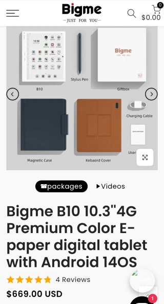 Bigme B10 Premium + Teclado (EN)