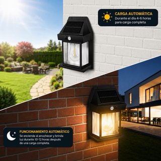 4 Faroles Solares Exterior
