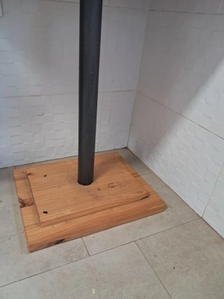 Mesa madera maciza para terraza/jardín