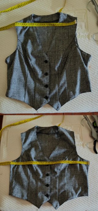 Traje de chaqueta y falda a cuadros