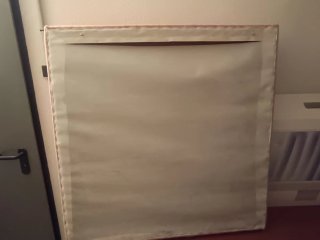 Cabecero de cama rosa de tela