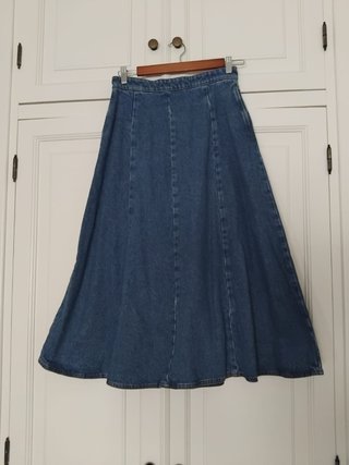 Falda vaquera midi