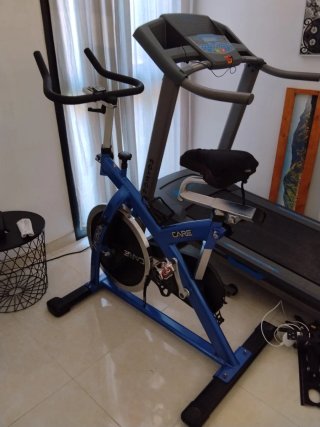 Bicicleta Spinning Care Spider Azul