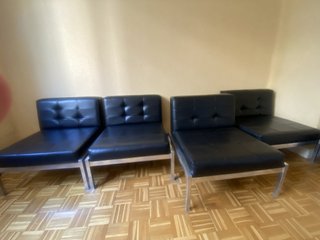 Sillas Negras para Sala de Espera (4 Unidades)